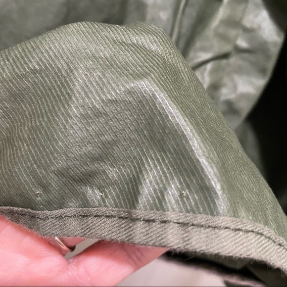 Anthropologie Hei Hei Coated Green Swing Jacket Size Small - Picture 8 of 8